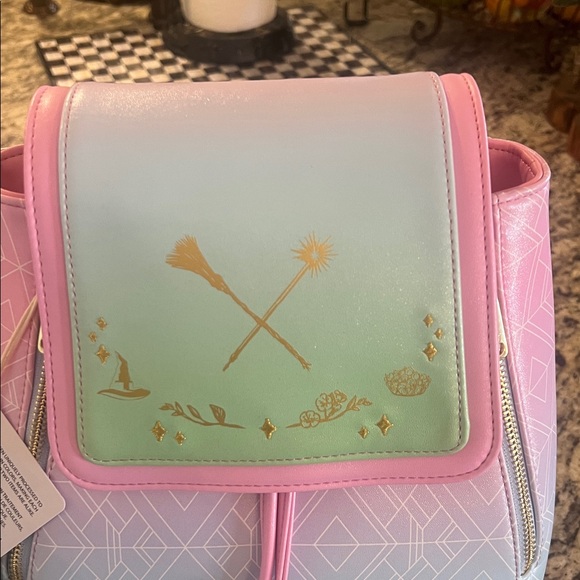 Loungefly Wicked For Good Iridescent Ombré Mini Backpack NWT - Picture 7 of 11